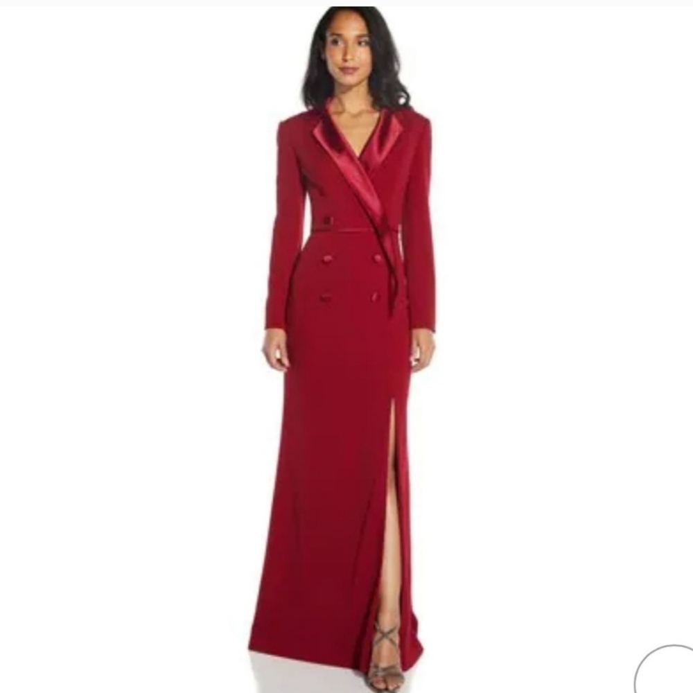 Adrianna Papell Red Maxi Dress
